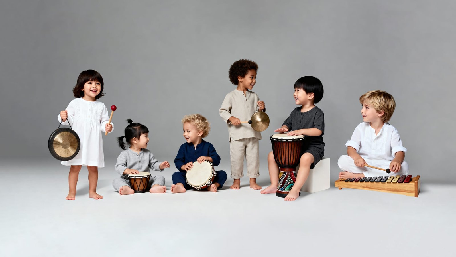 Children playing classroom percussion instruments