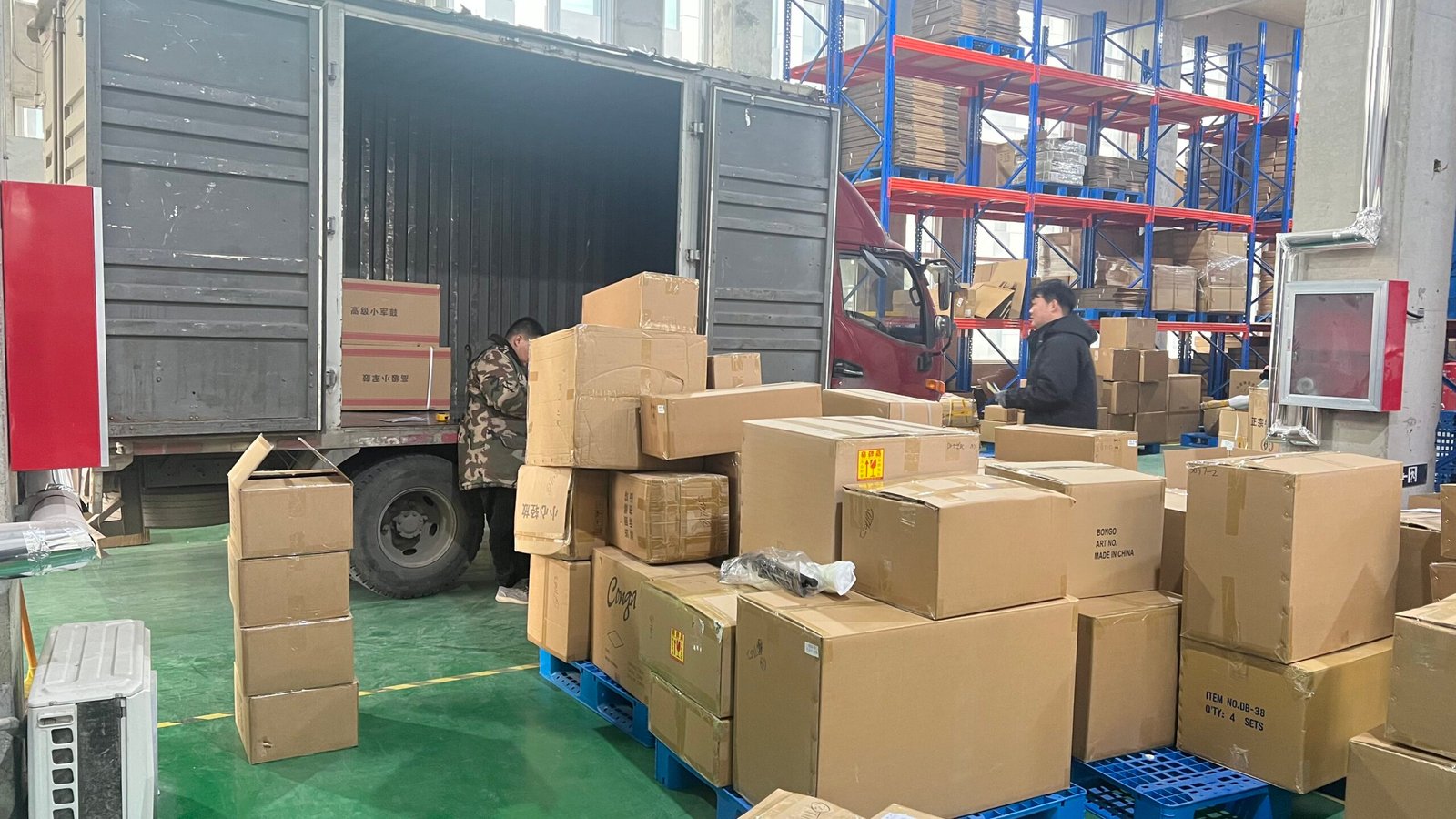 Packed percussion instruments cartons prepared for wholesale shipment