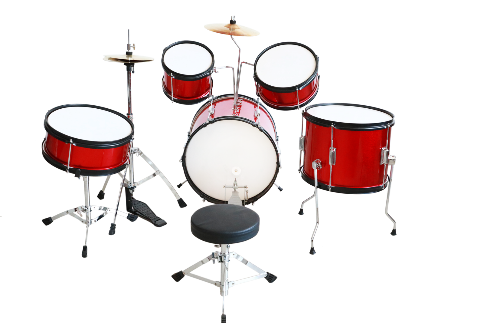 D057-2 five piece kids drum kit with cymbals