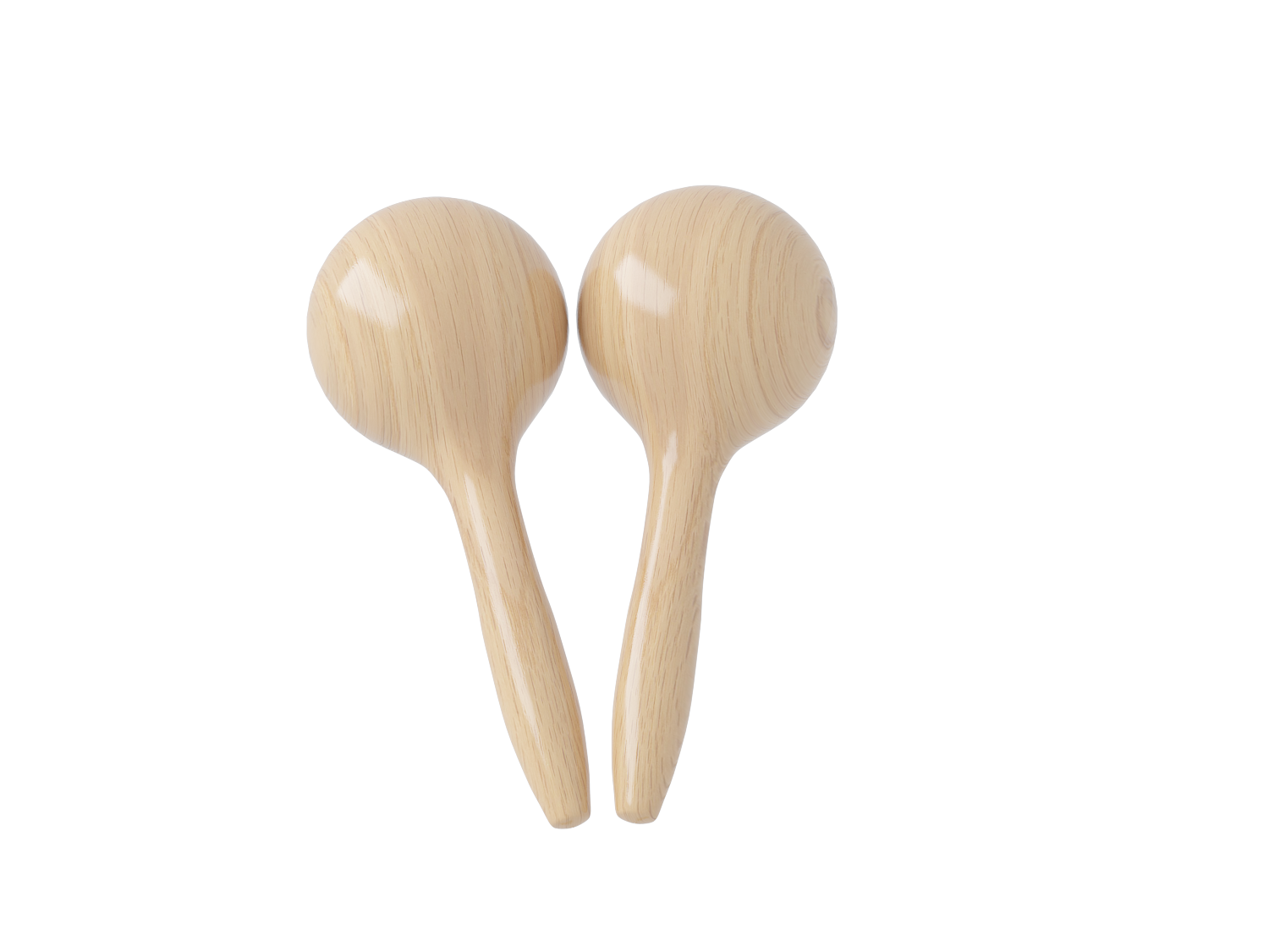M005-1 small natural wood maracas pair