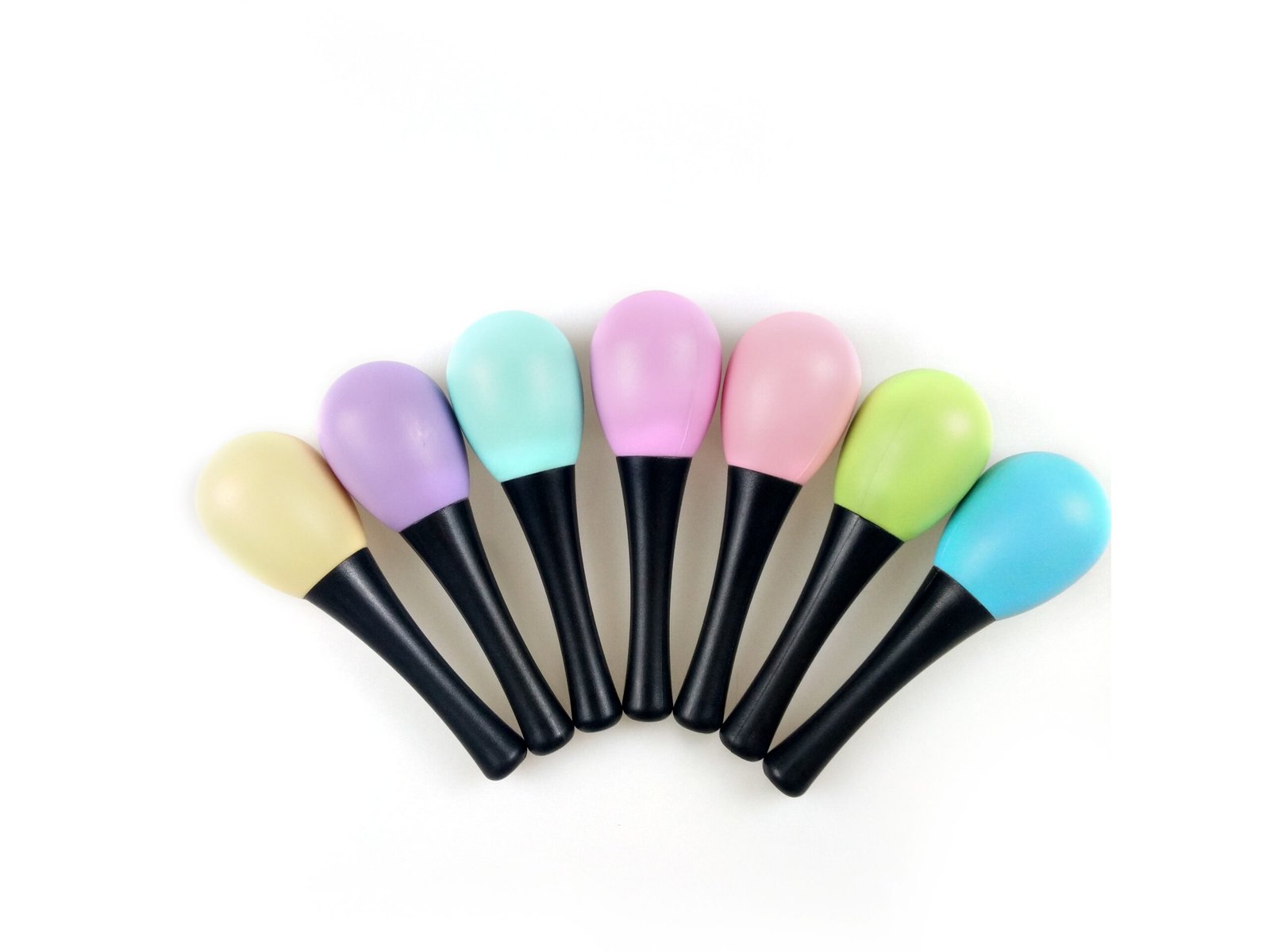 egg shakers MM006 handled plastic pairs