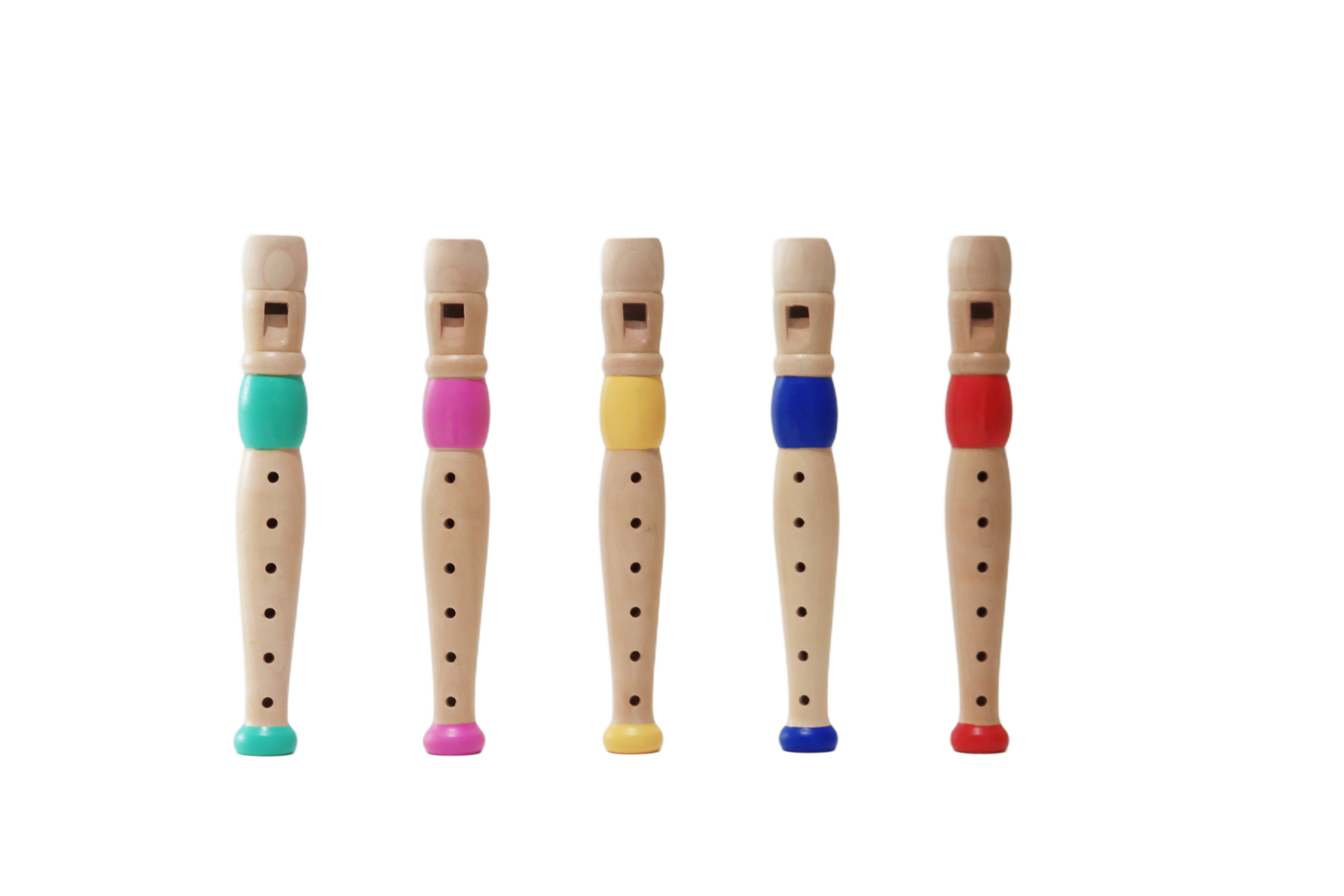 Colorful wood flute for beginner and student use