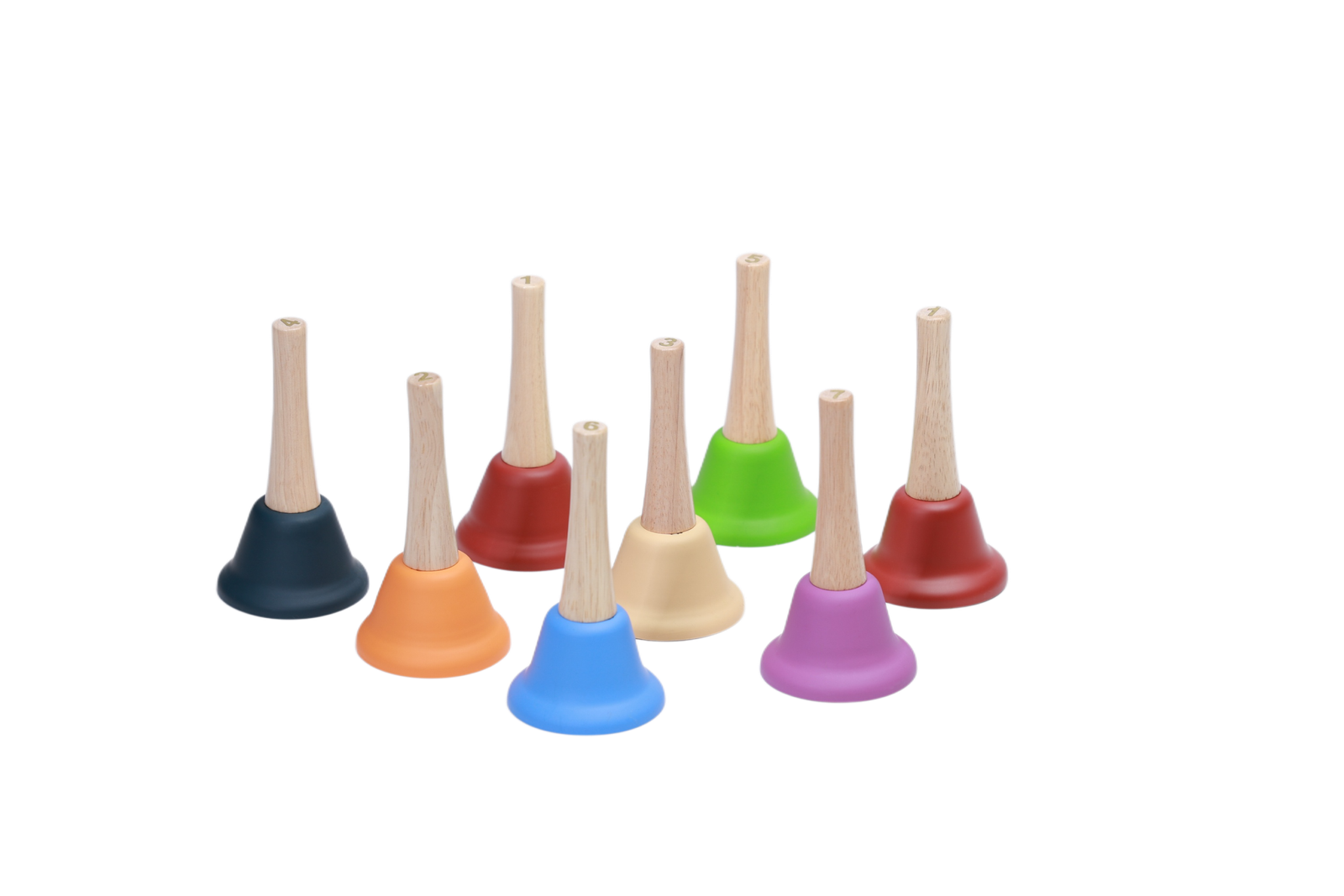 B026-2 wood handle 8-note bell set