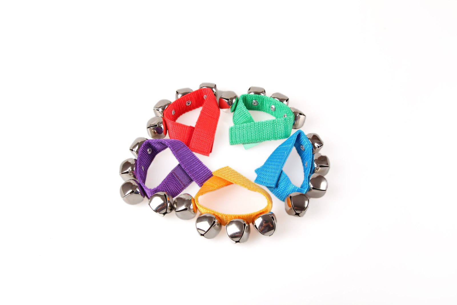 B001-1 nylon wrist bell pair in random colors