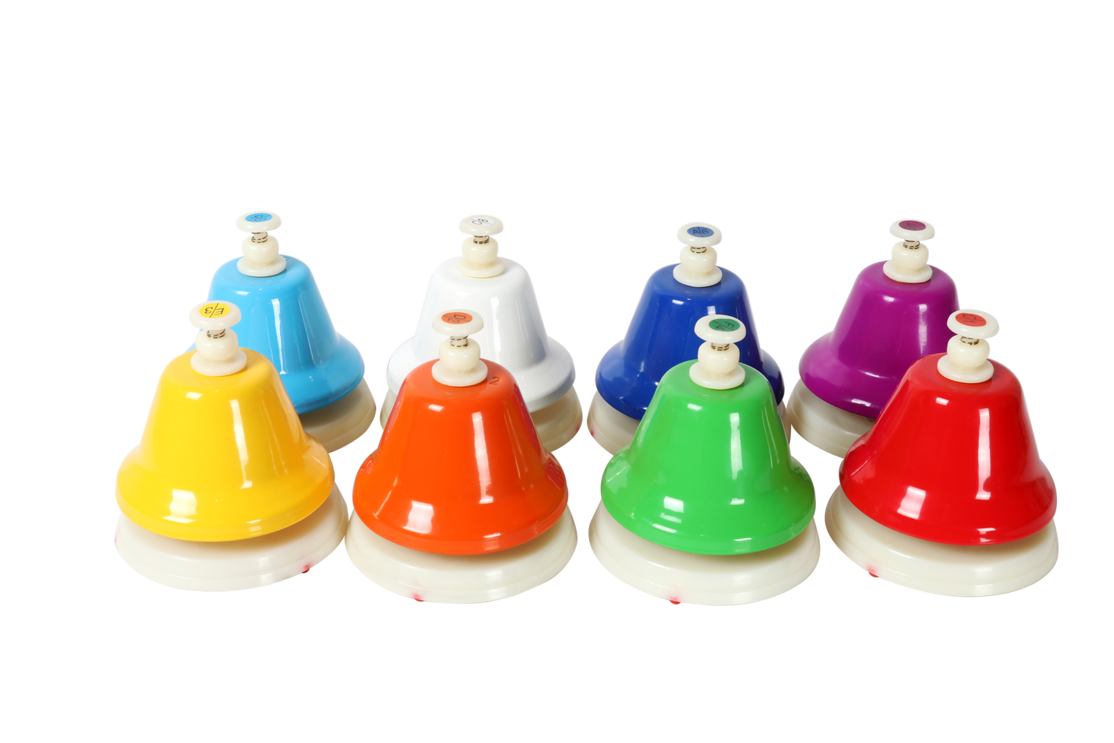 B028-1 8-note push bell set with colorful bells