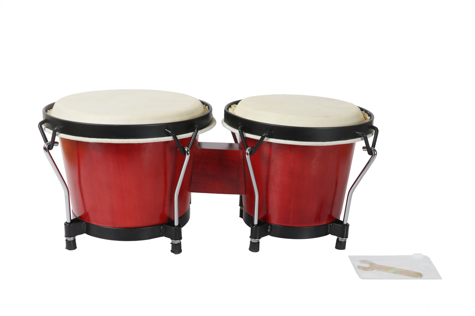 D037-1 red bongo drum set for retail display