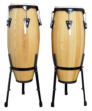 D046-3 full-height wood drum set with stands