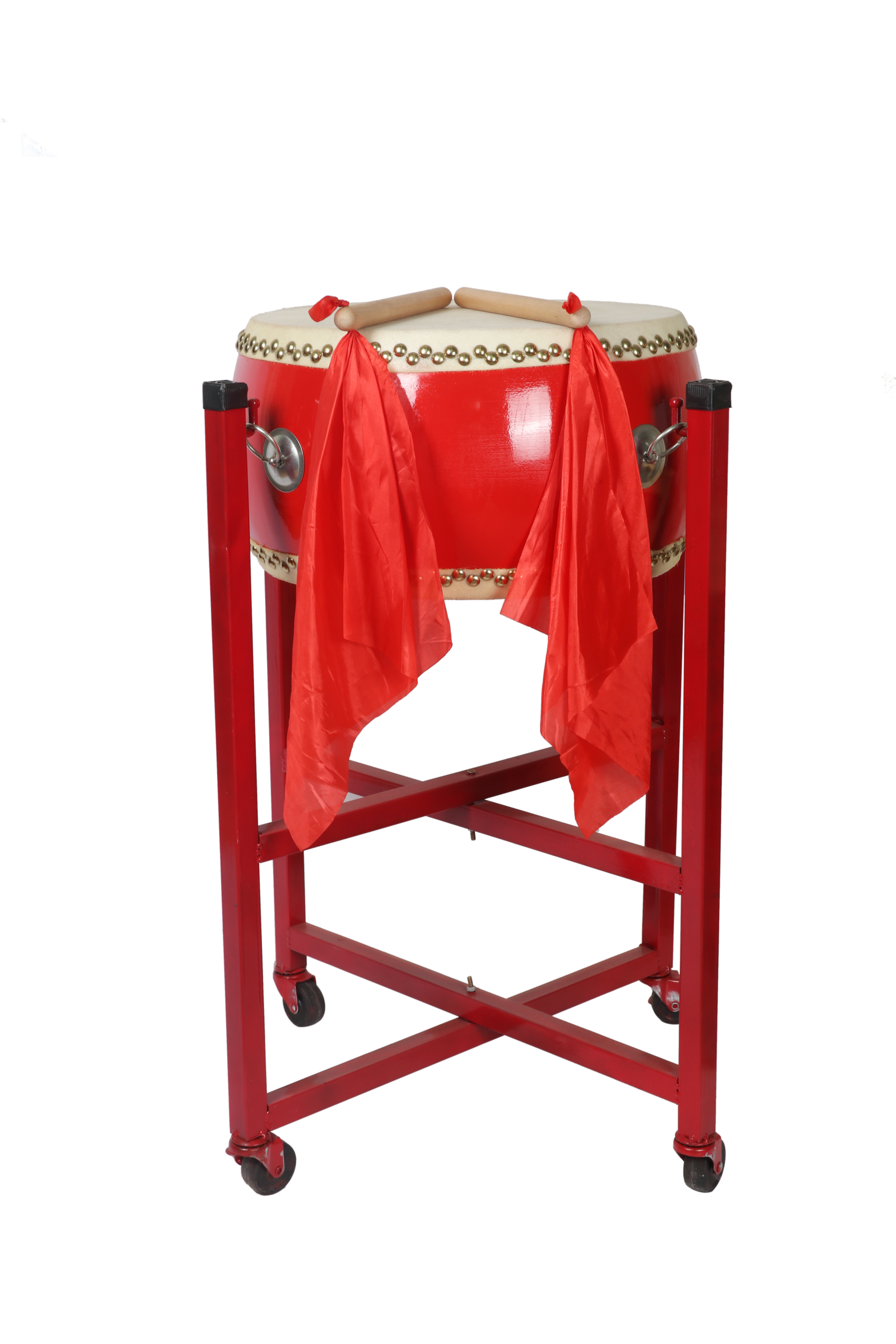 D065-1 12 inch red drum with iron stand