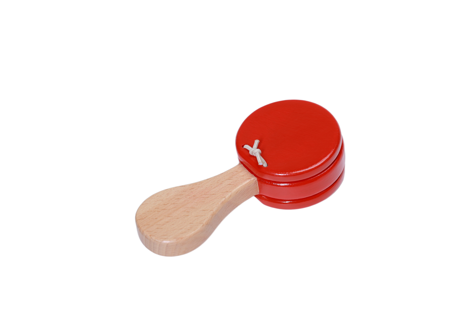MS002-2 red wooden castanet with handle