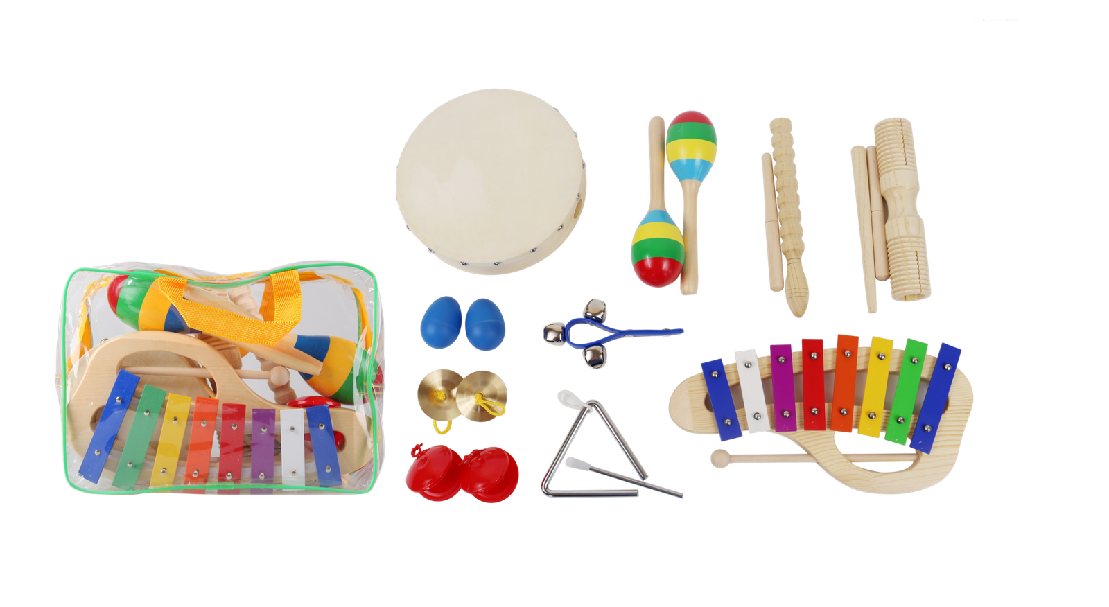 P005-1 10-piece bagged instrument set with hand instruments and tone bars