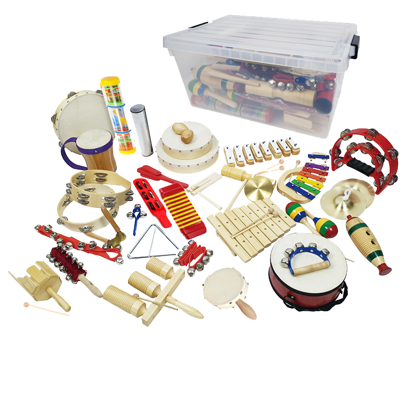 P009-1 33-piece instrument set with storage box and small percussion items