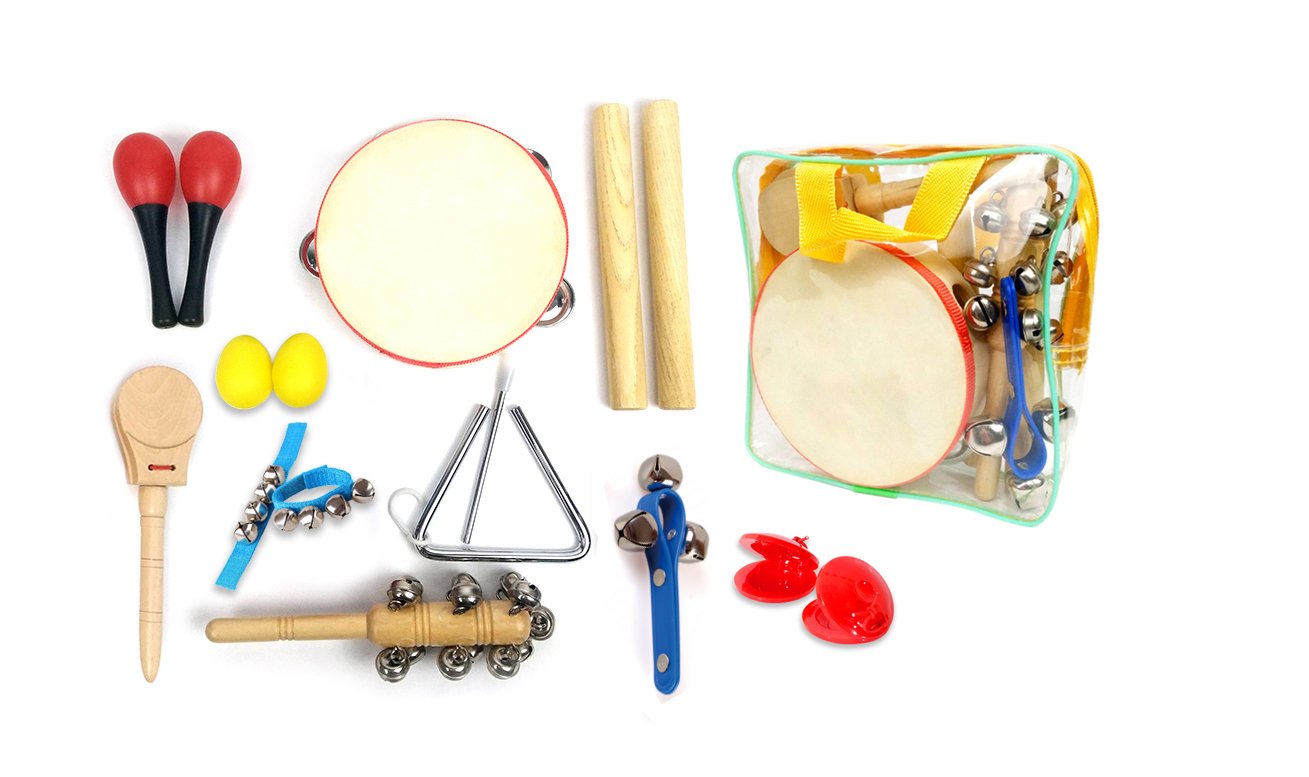 P017-1 10-piece compact instrument set with drum triangle and mallets