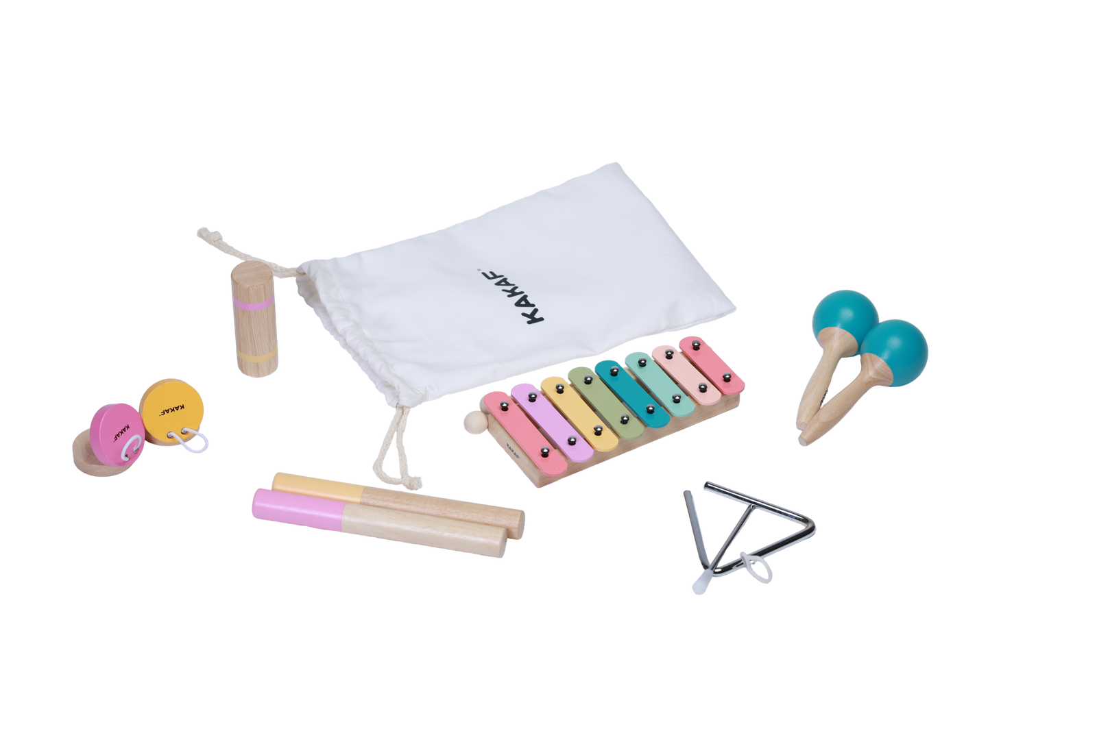 P020-2 6-piece bagged set with tone bars mallets and rhythm accessories