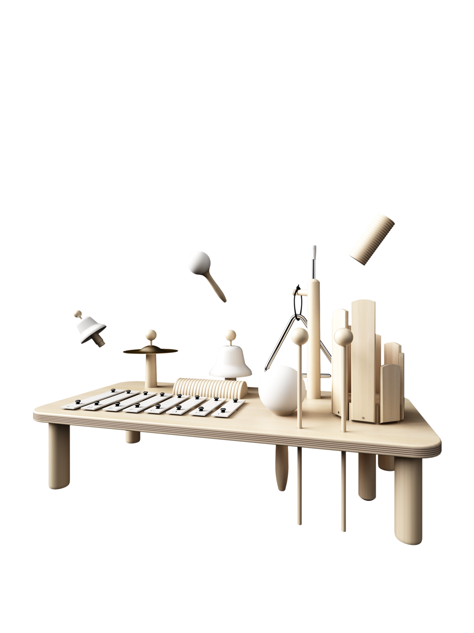 P030-1 compact music playing set with tabletop layout