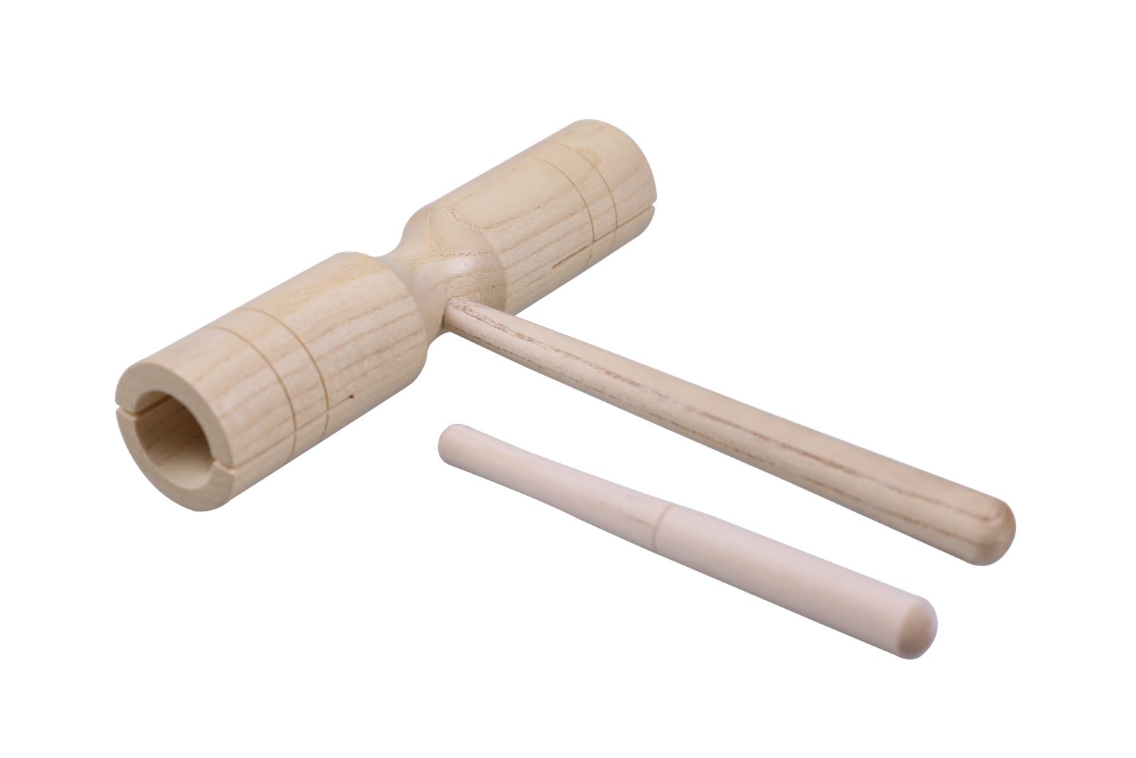 S002-2 large double wood block with handle and stick