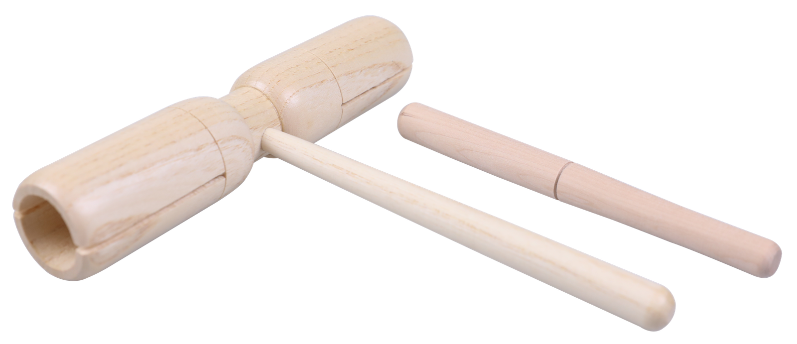 S002-3 small double wood block with handle and stick