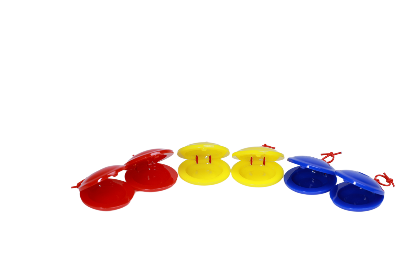 S024-1 random-color plastic castanets pair