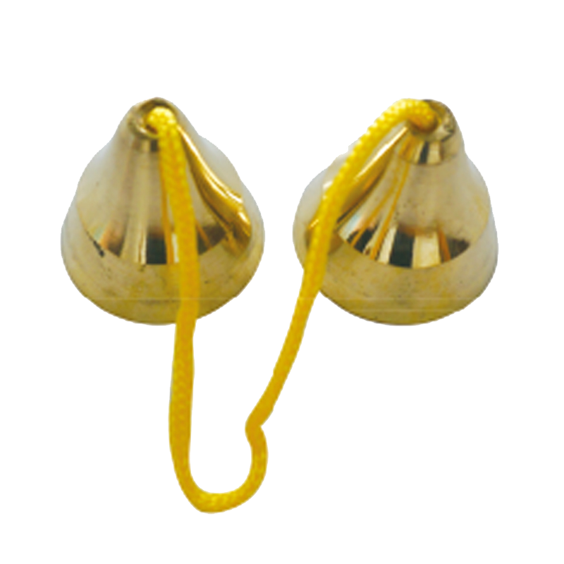 T008-1 small ribbon copper bell pair
