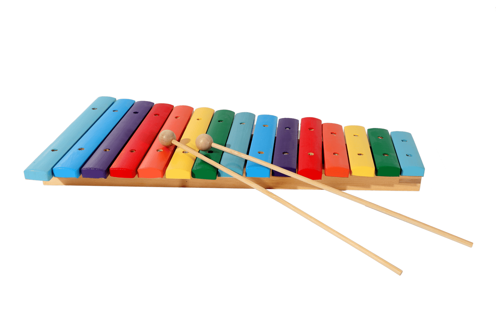 X003-1 15-key colorful wooden model with mallets
