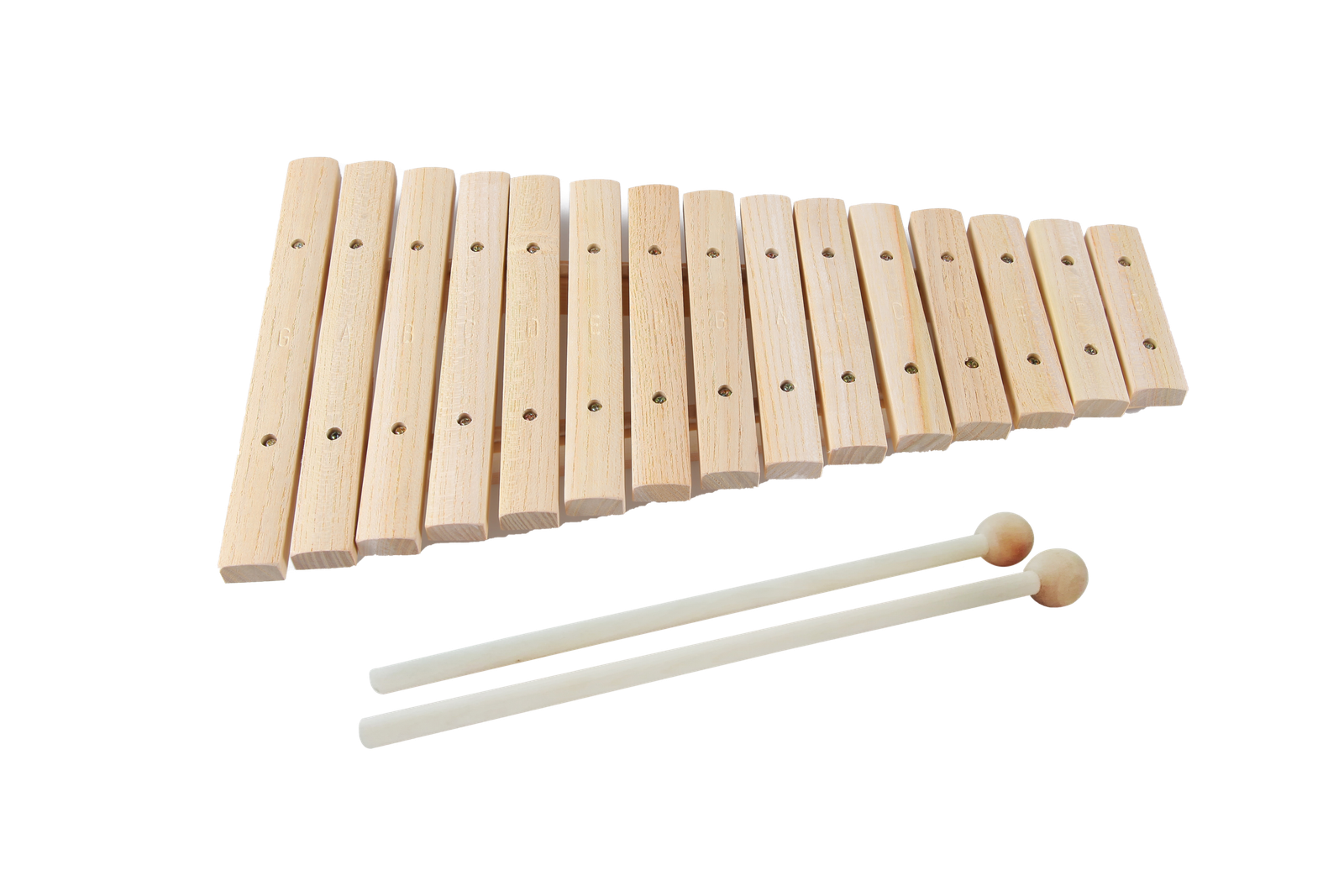 X006-1 15-key natural wood model with two mallets