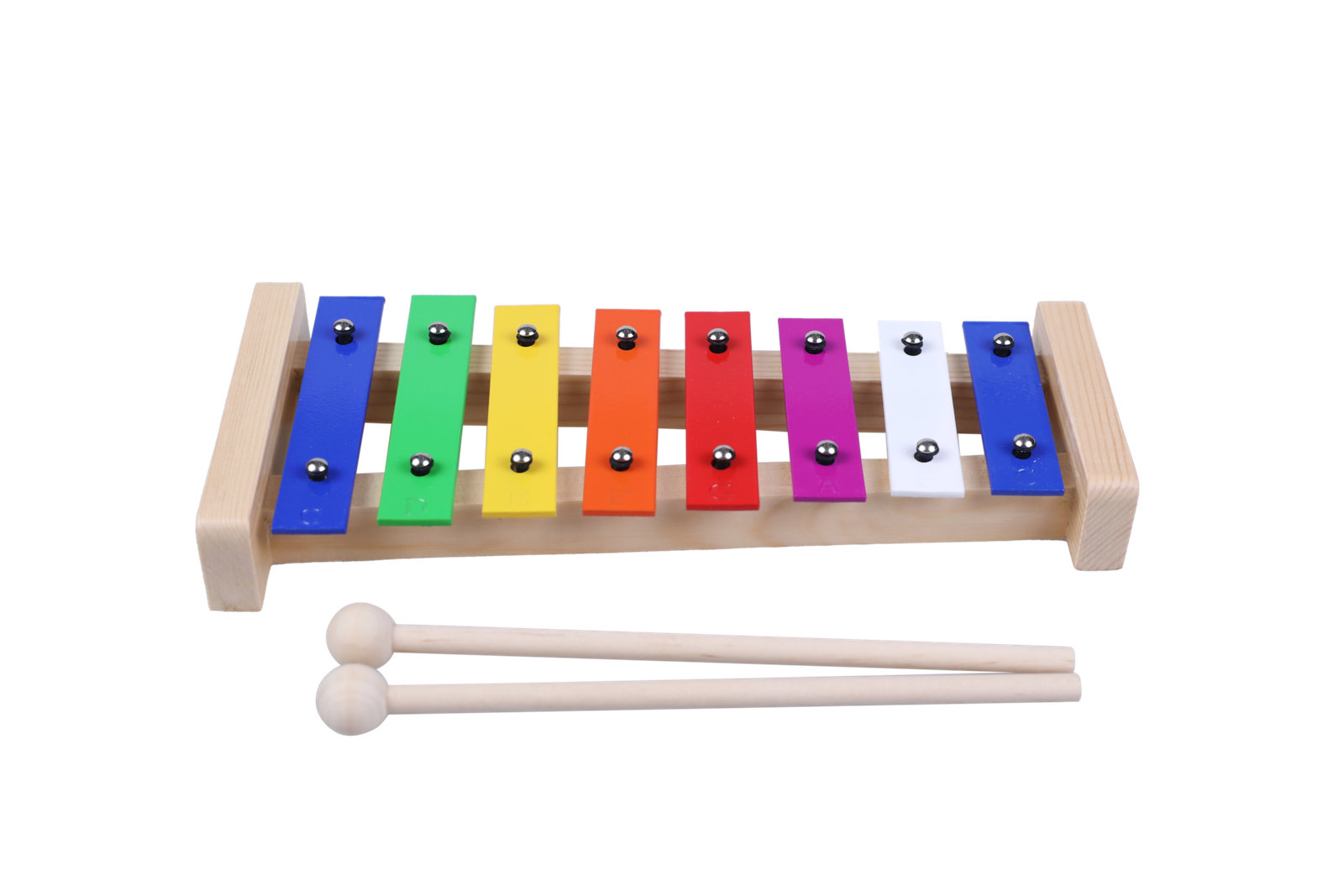 X011-1 8-note color bar model with wood frame and aluminium bars