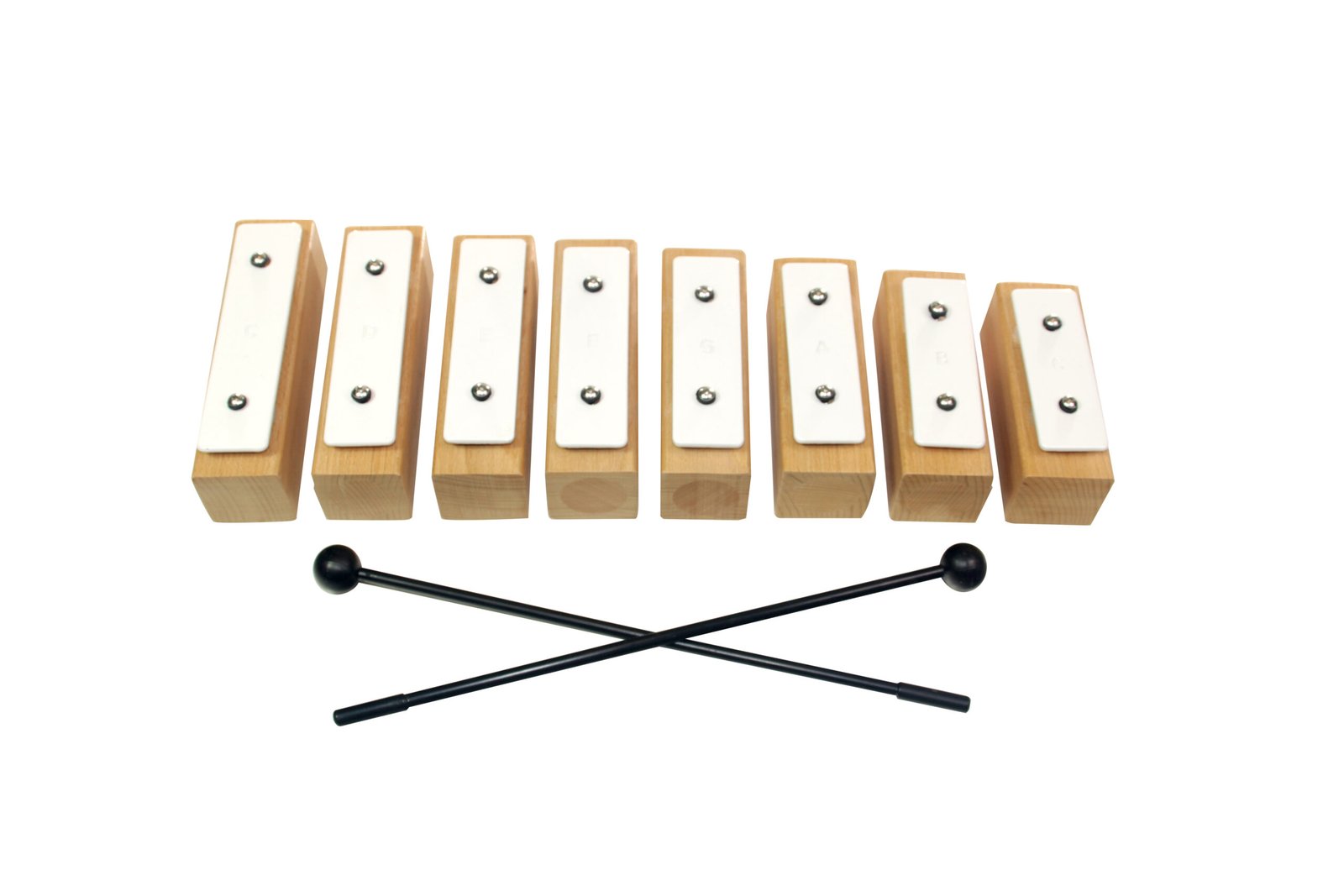 X013-5 small beech wood 8-note bar set with steel bars