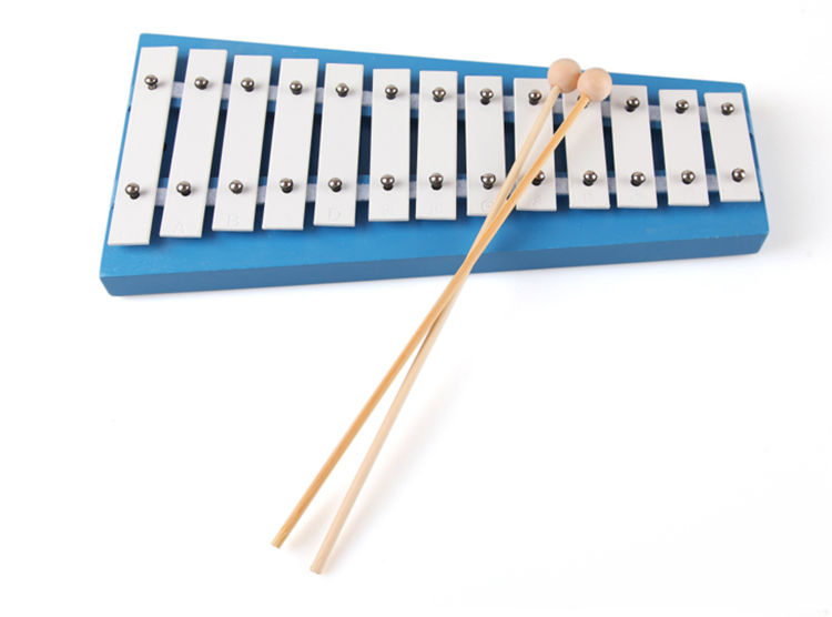 X016-1 13-note aluminium bar model with wood base