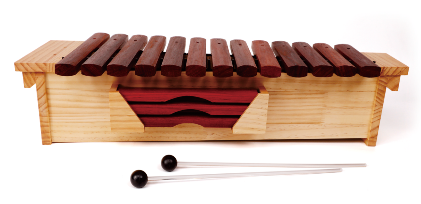 X025-1 tenor xylophone with wood body and two mallets