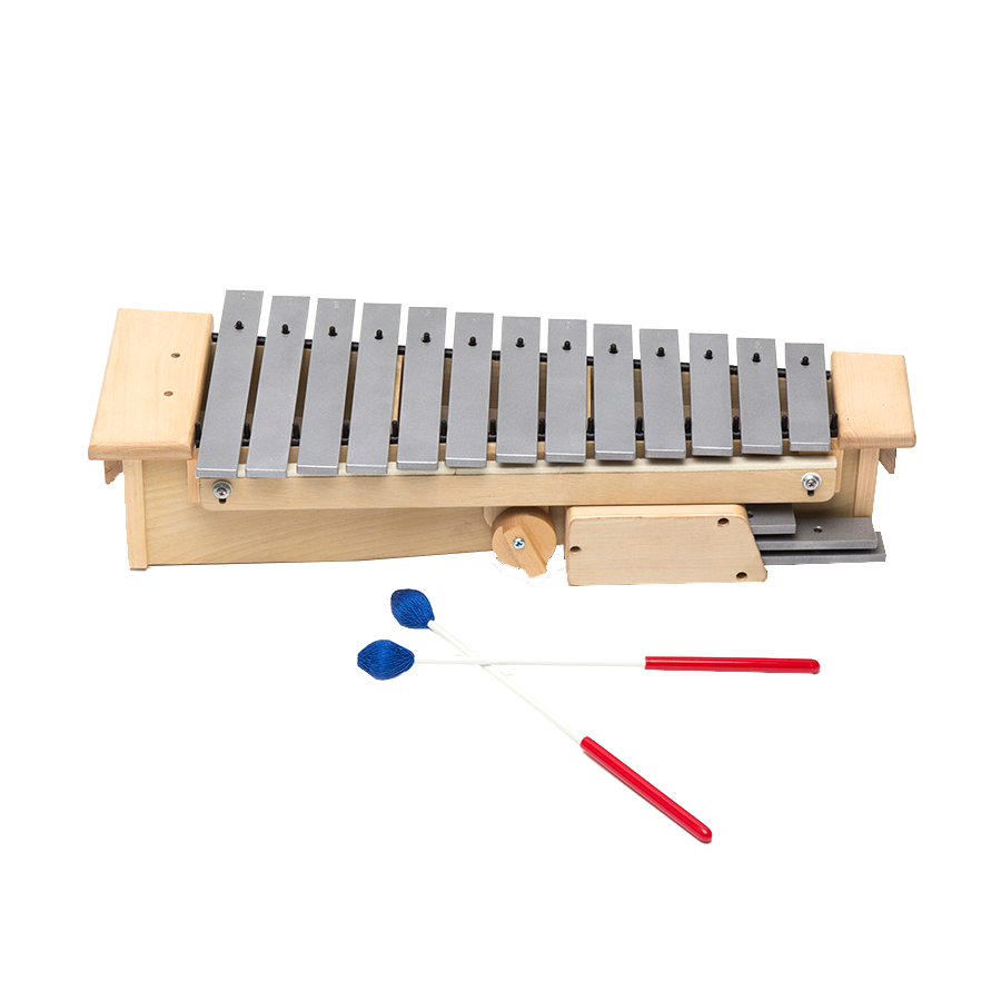 X027-3 large soprano metallophone with aluminium bars and wooden body