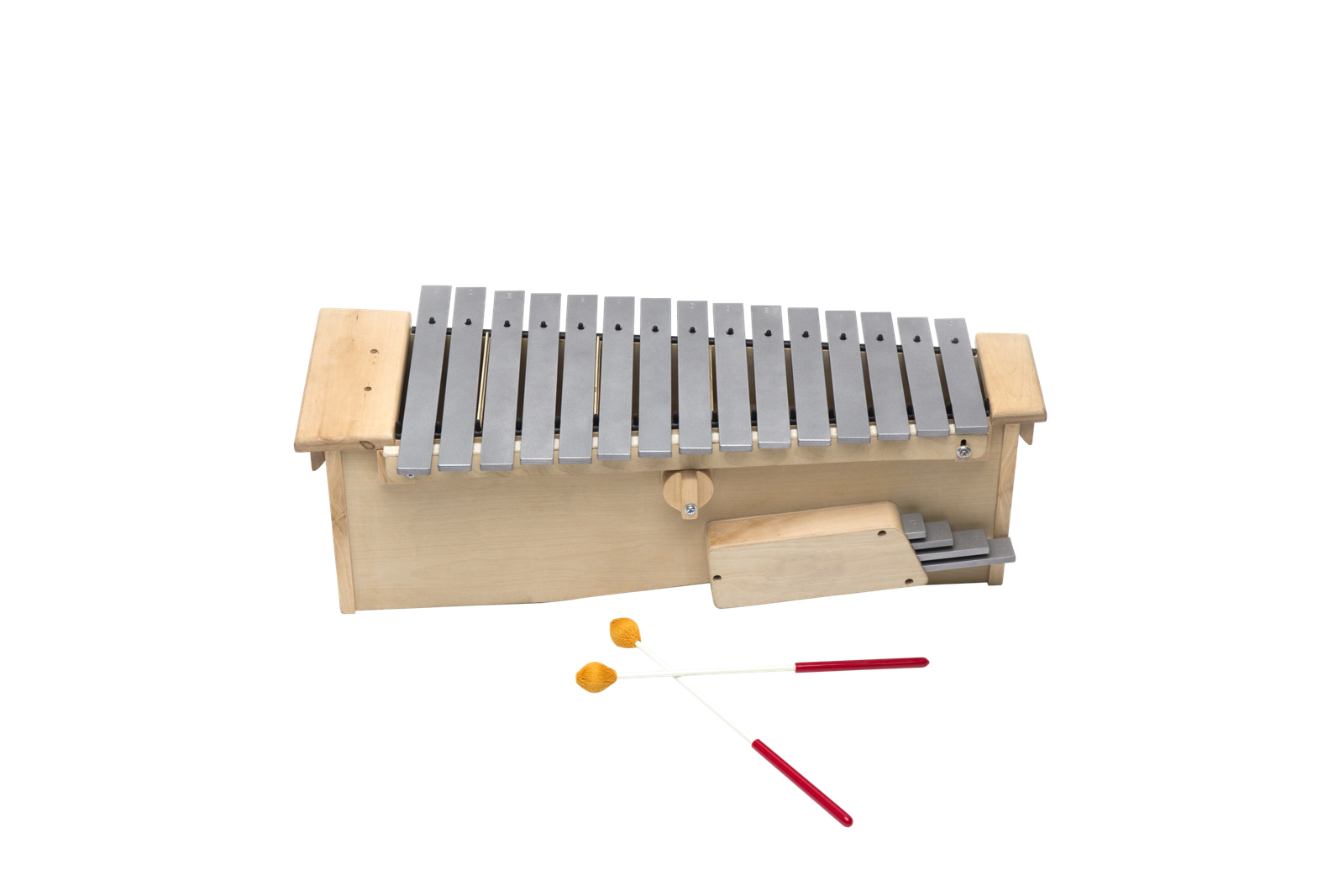 X028-3 large tenor metallophone with wood body and aluminium bars