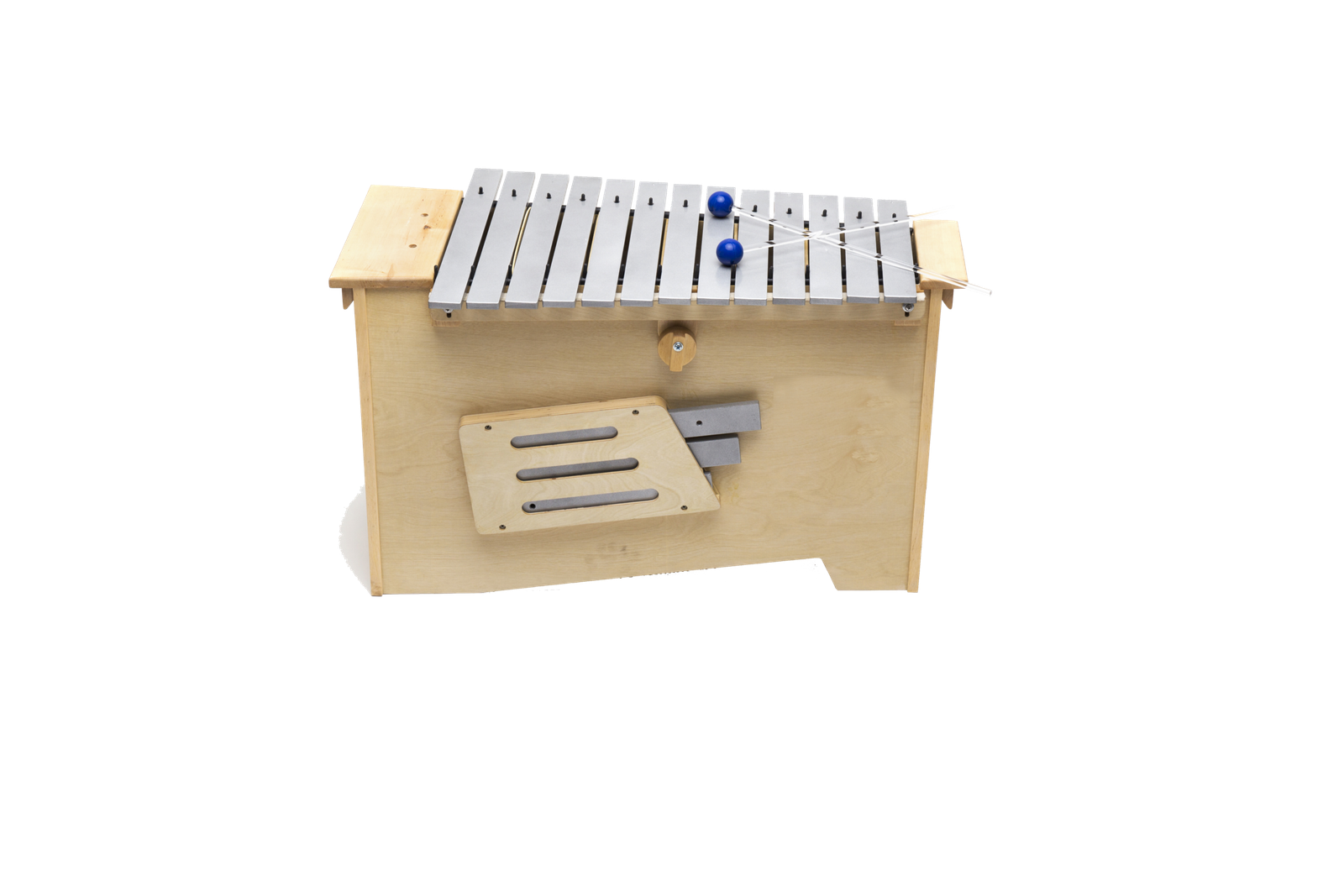X029-3 large bass metallophone with aluminium bars and wooden resonator body