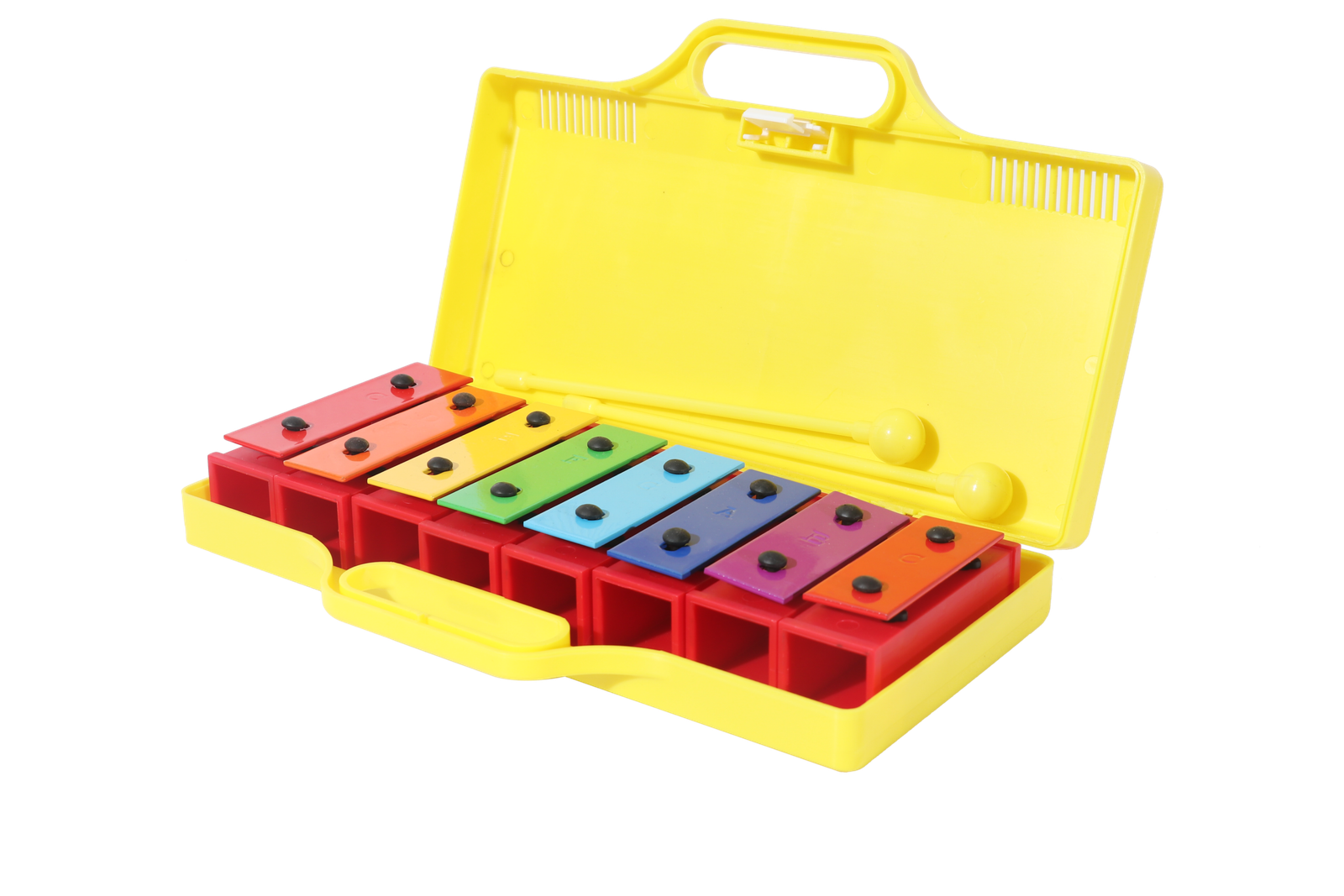 X034-1 plastic case 8-note bar set with colorful iron bars