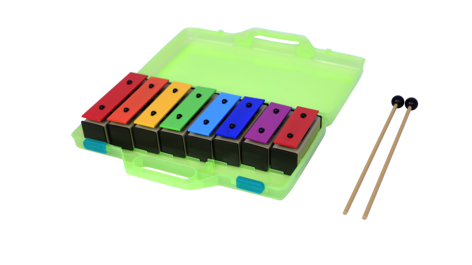 X034-2 color 8-note bar model with plastic base and steel bars