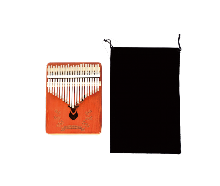 X038-2 21-note kalimba thumb piano with wood body and steel keys